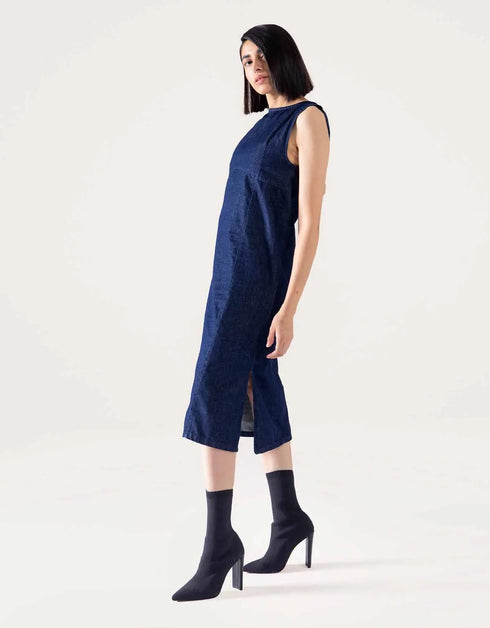DENIM MIDI DRESS